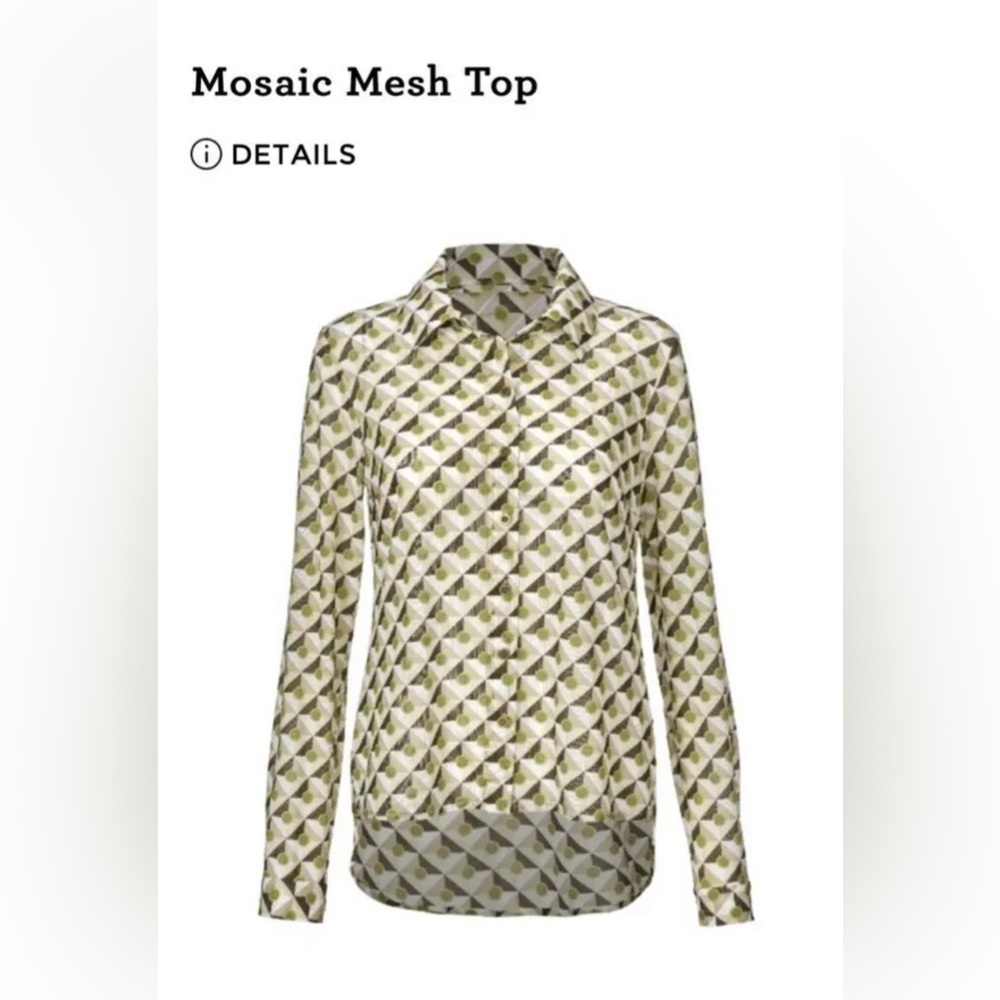 CAbi Mosaic Mesh Top #4336